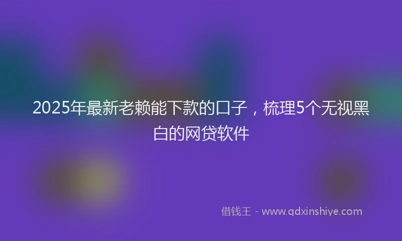 2025年最新老赖能下款的口子，梳理5个无视黑白的网贷软件