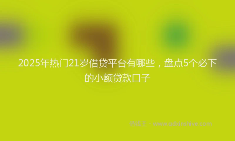 2025年热门21岁借贷平台有哪些，盘点5个必下的小额贷款口子