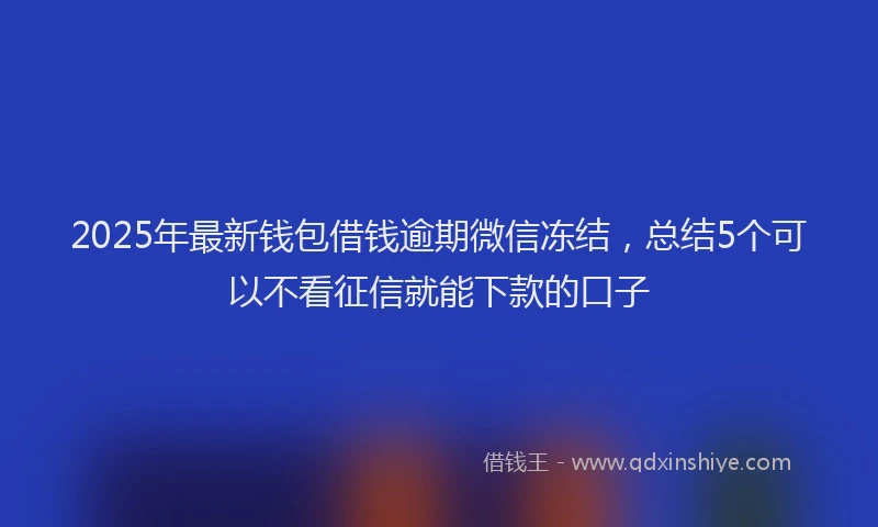 2025年最新钱包借钱逾期微信冻结，总结5个可以不看征信就能下款的口子