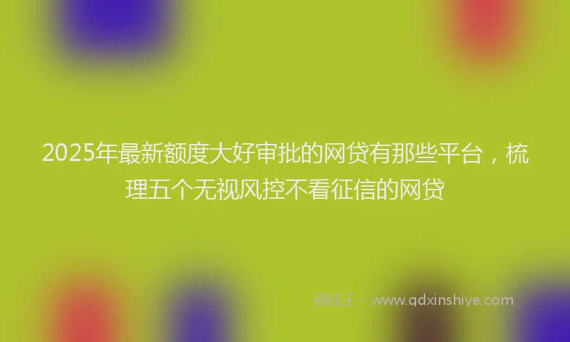 2025年最新额度大好审批的网贷有那些平台，梳理五个无视风控不看征信的网贷