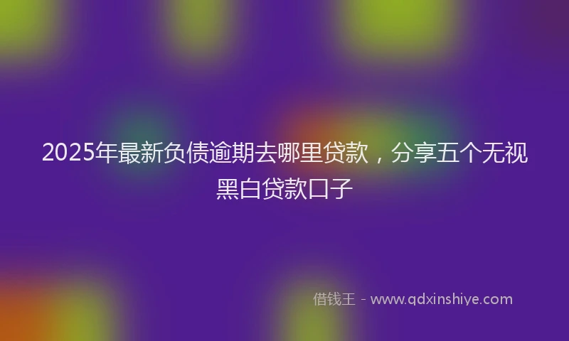2025年最新负债逾期去哪里贷款，分享五个无视黑白贷款口子
