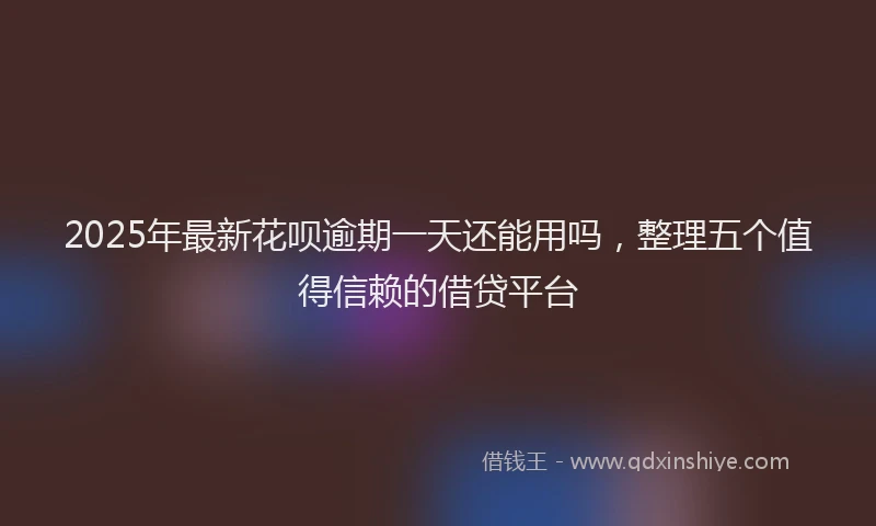 2025年最新花呗逾期一天还能用吗，整理五个值得信赖的借贷平台