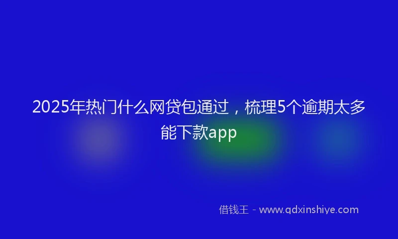 2025年热门什么网贷包通过，梳理5个逾期太多能下款app