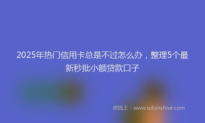 2025年热门信用卡总是不过怎么办，整理5个最新秒批小额贷款口子