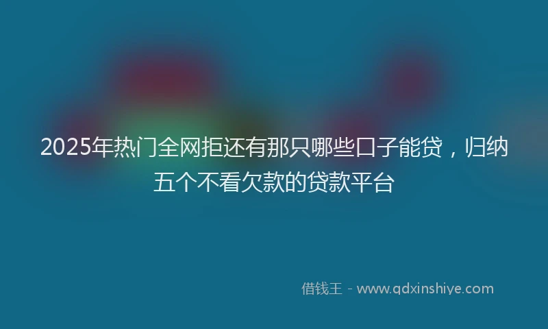 2025年热门全网拒还有那只哪些口子能贷，归纳五个不看欠款的贷款平台