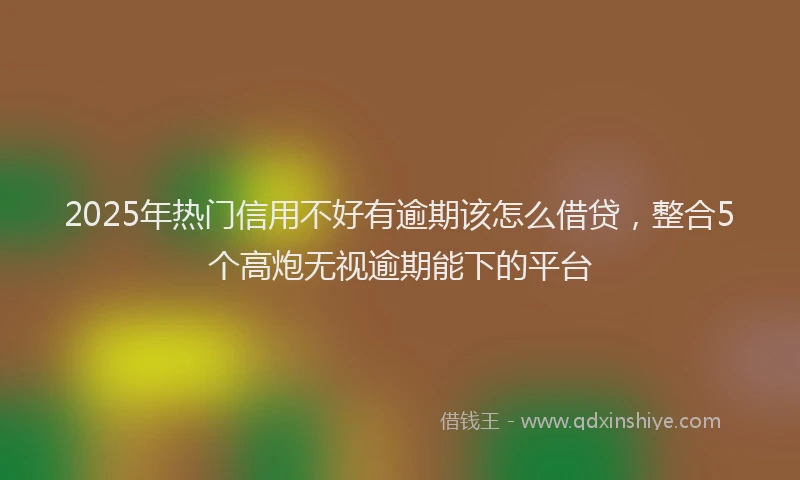 2025年热门信用不好有逾期该怎么借贷，整合5个高炮无视逾期能下的平台