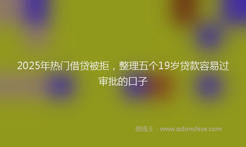 2025年热门借贷被拒，整理五个19岁贷款容易过审批的口子