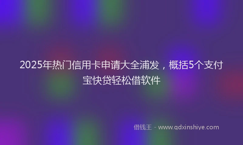 2025年热门信用卡申请大全浦发，概括5个支付宝快贷轻松借软件