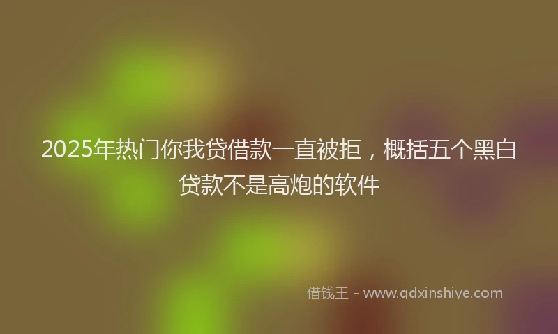 2025年热门你我贷借款一直被拒，概括五个黑白贷款不是高炮的软件