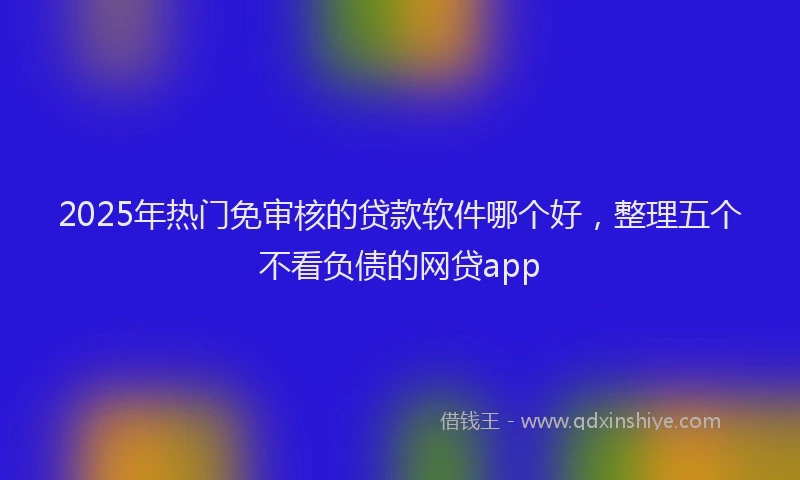 2025年热门免审核的贷款软件哪个好，整理五个不看负债的网贷app