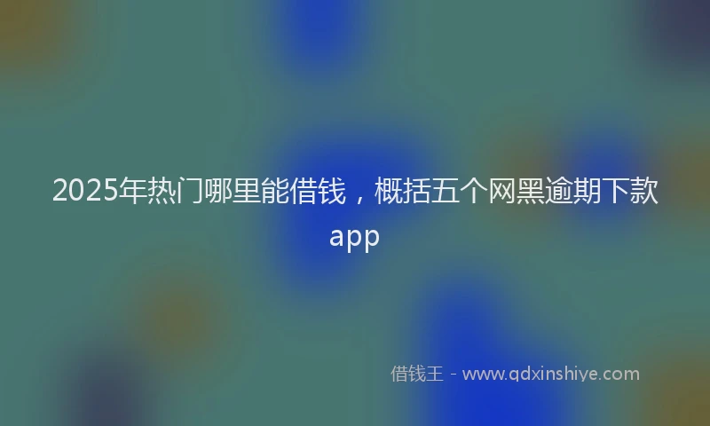 2025年热门哪里能借钱，概括五个网黑逾期下款app