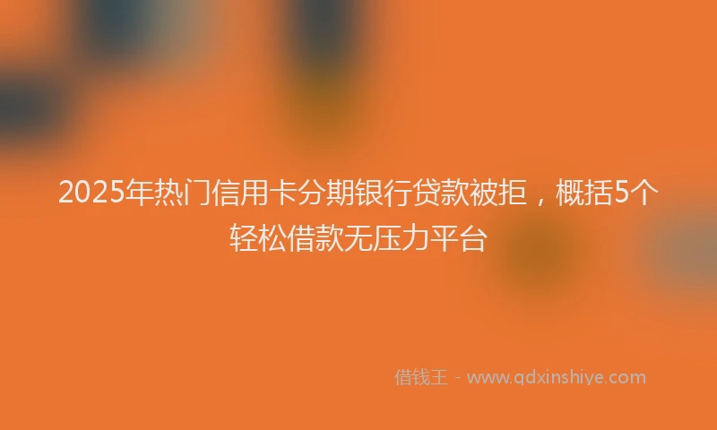 2025年热门信用卡分期银行贷款被拒，概括5个轻松借款无压力平台