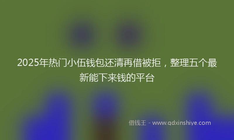 2025年热门小伍钱包还清再借被拒，整理五个最新能下来钱的平台