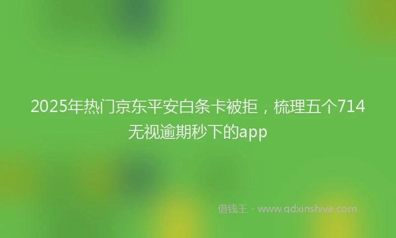 2025年热门京东平安白条卡被拒，梳理五个714无视逾期秒下的app