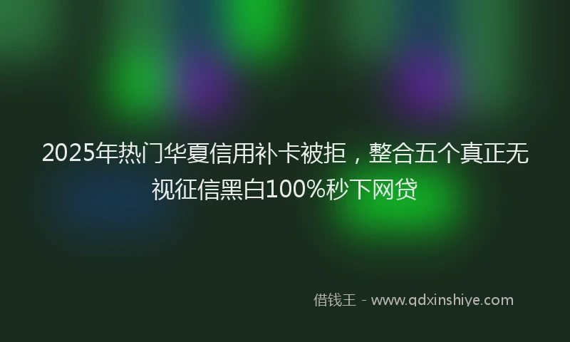2025年热门华夏信用补卡被拒，整合五个真正无视征信黑白100%秒下网贷