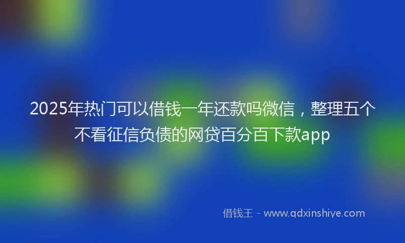 2025年热门可以借钱一年还款吗微信，整理五个不看征信负债的网贷百分百下款app