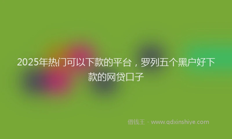 2025年热门可以下款的平台，罗列五个黑户好下款的网贷口子