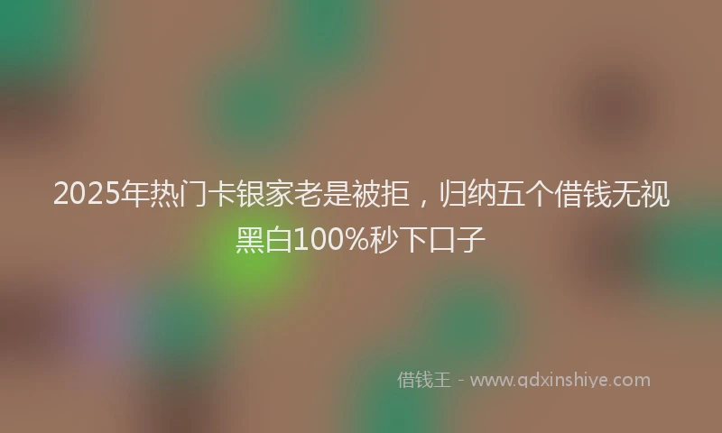 2025年热门卡银家老是被拒，归纳五个借钱无视黑白100%秒下口子