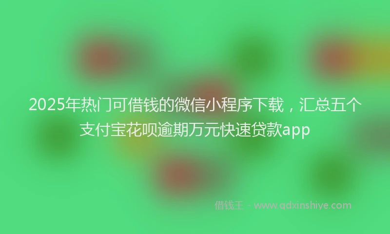 2025年热门可借钱的微信小程序下载，汇总五个支付宝花呗逾期万元快速贷款app