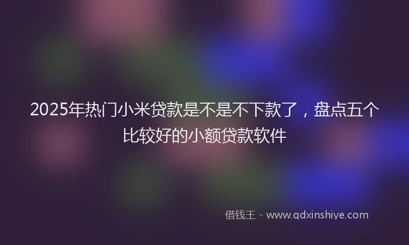 2025年热门小米贷款是不是不下款了，盘点五个比较好的小额贷款软件