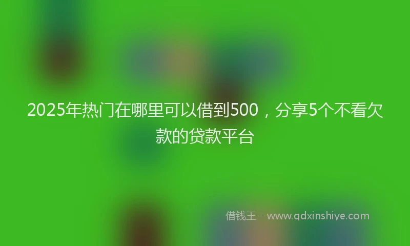 2025年热门在哪里可以借到500，分享5个不看欠款的贷款平台