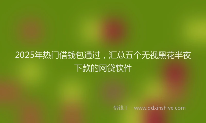 2025年热门借钱包通过，汇总五个无视黑花半夜下款的网贷软件