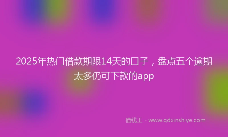 2025年热门借款期限14天的口子，盘点五个逾期太多仍可下款的app
