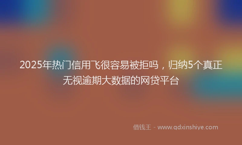 2025年热门信用飞很容易被拒吗，归纳5个真正无视逾期大数据的网贷平台