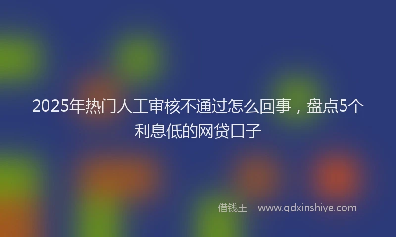 2025年热门人工审核不通过怎么回事，盘点5个利息低的网贷口子