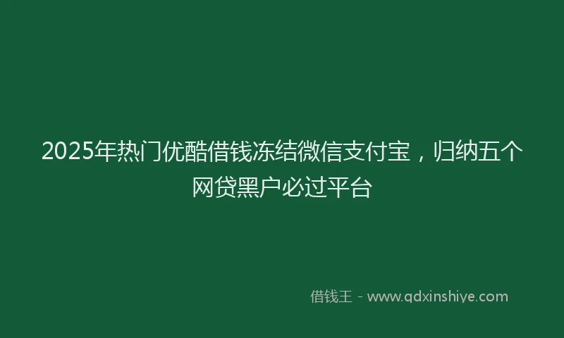 2025年热门优酷借钱冻结微信支付宝，归纳五个网贷黑户必过平台