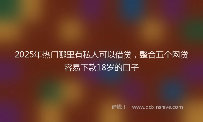 2025年热门哪里有私人可以借贷，整合五个网贷容易下款18岁的口子
