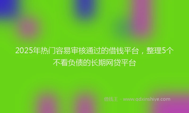 2025年热门容易审核通过的借钱平台，整理5个不看负债的长期网贷平台