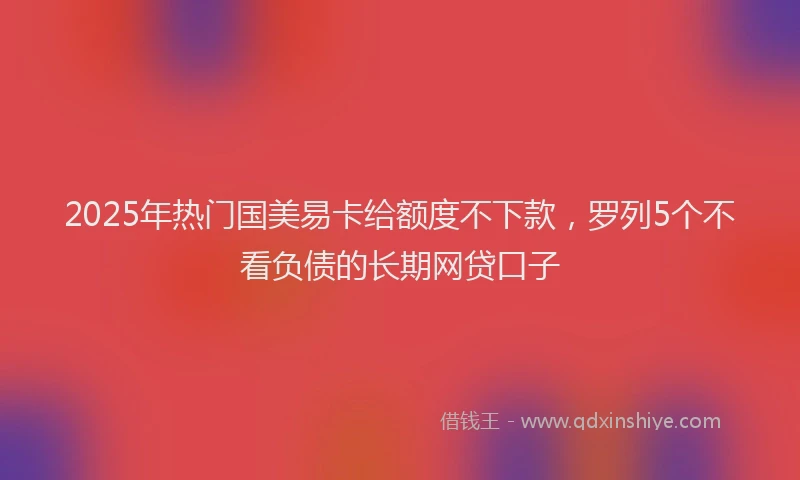 2025年热门国美易卡给额度不下款，罗列5个不看负债的长期网贷口子