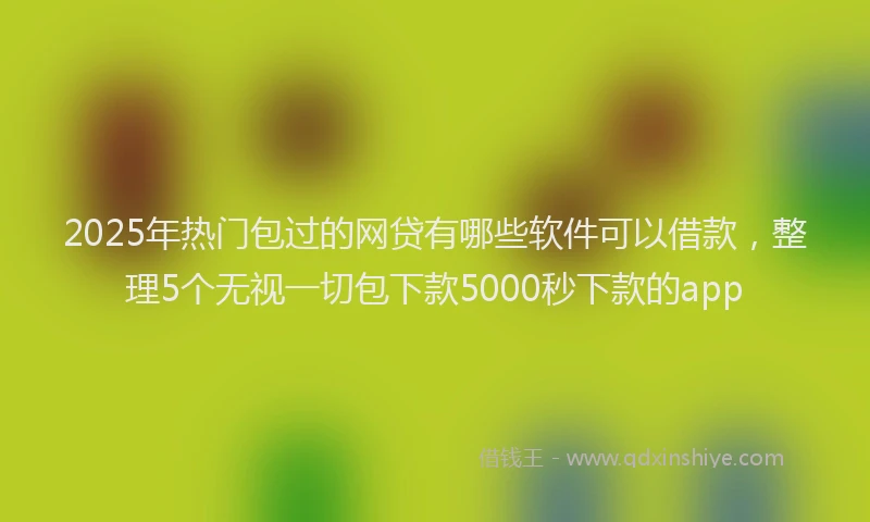2025年热门包过的网贷有哪些软件可以借款，整理5个无视一切包下款5000秒下款的app