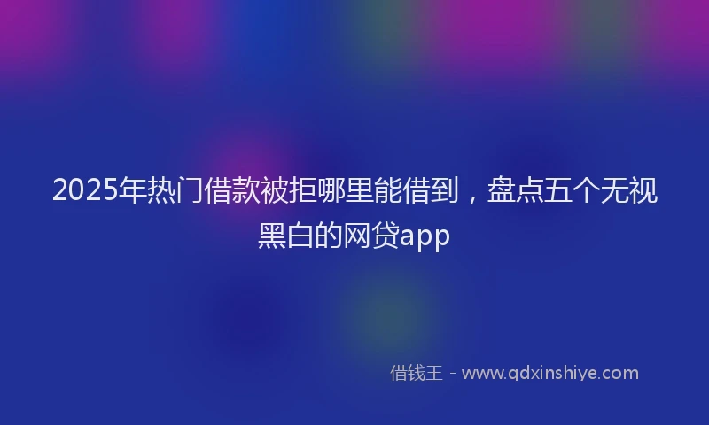 2025年热门借款被拒哪里能借到，盘点五个无视黑白的网贷app