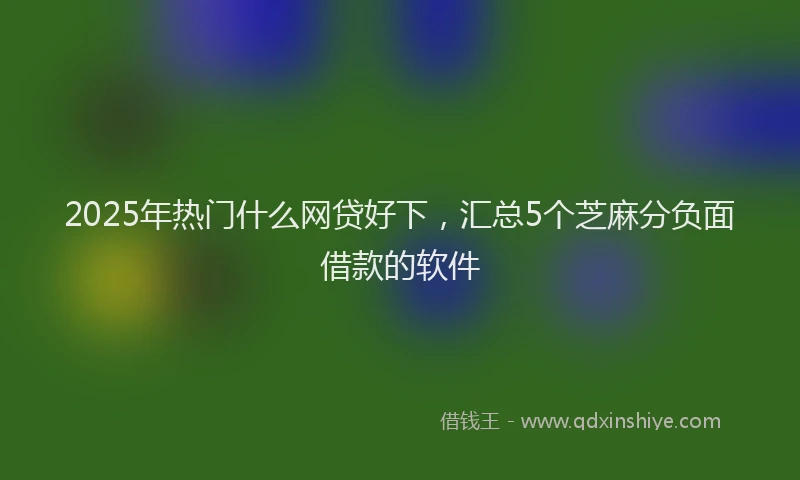 2025年热门什么网贷好下，汇总5个芝麻分负面借款的软件