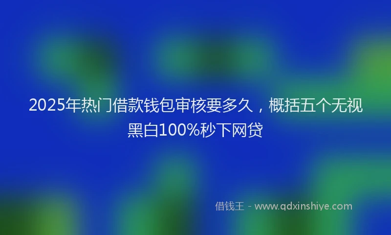 2025年热门借款钱包审核要多久，概括五个无视黑白100%秒下网贷
