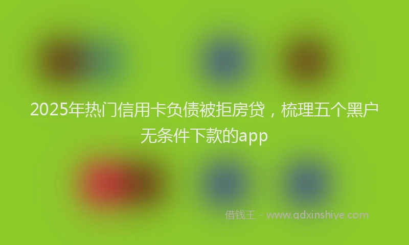 2025年热门信用卡负债被拒房贷，梳理五个黑户无条件下款的app