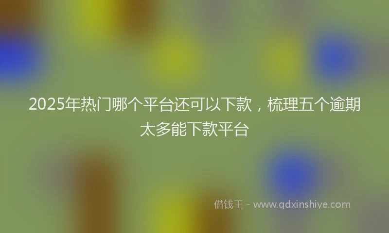 2025年热门哪个平台还可以下款，梳理五个逾期太多能下款平台