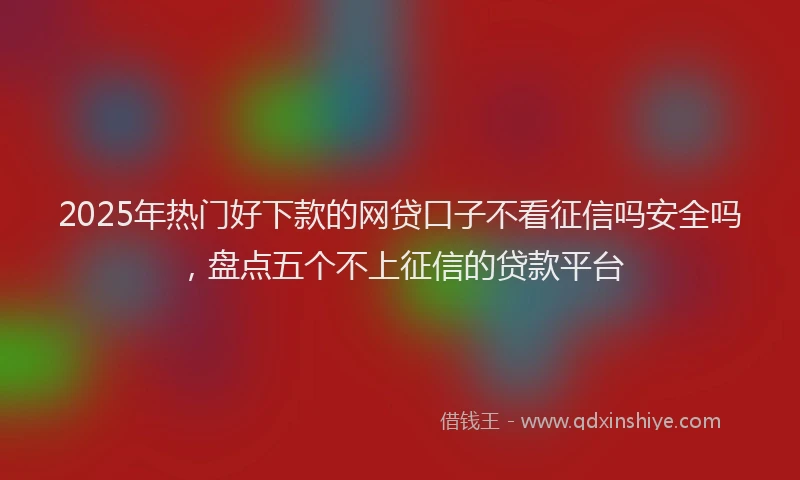 2025年热门好下款的网贷口子不看征信吗安全吗，盘点五个不上征信的贷款平台