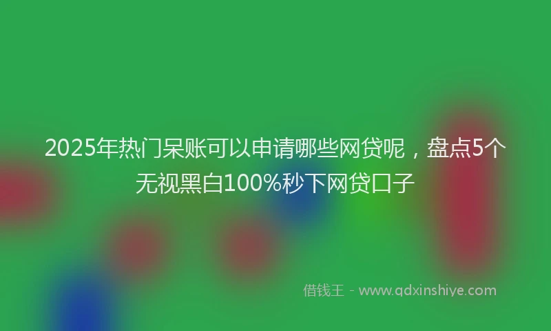 2025年热门呆账可以申请哪些网贷呢，盘点5个无视黑白100%秒下网贷口子