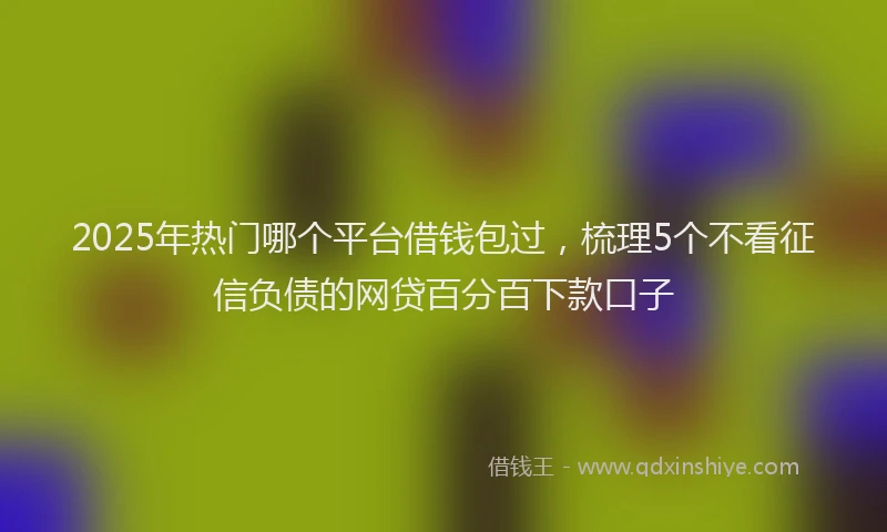 2025年热门哪个平台借钱包过，梳理5个不看征信负债的网贷百分百下款口子