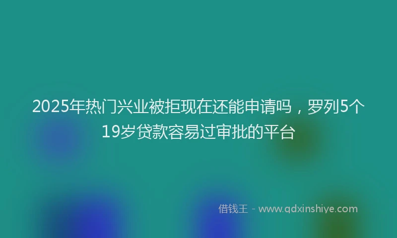 2025年热门兴业被拒现在还能申请吗，罗列5个19岁贷款容易过审批的平台