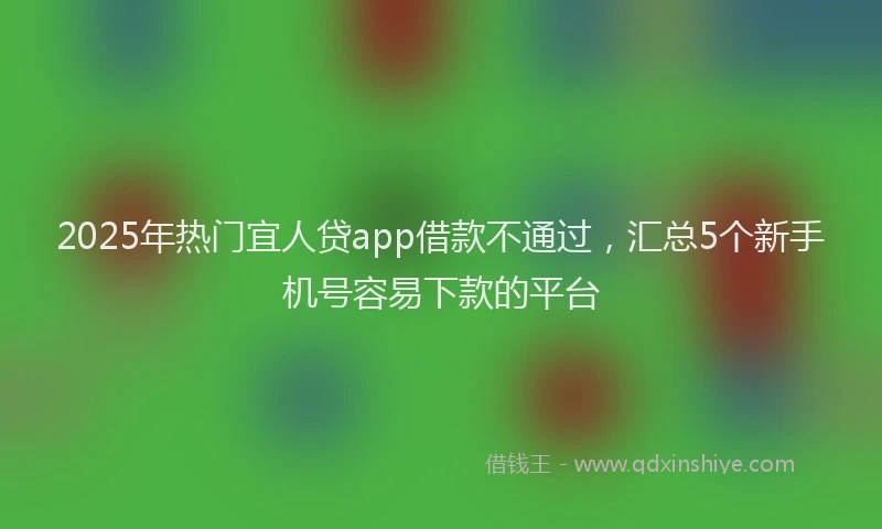 2025年热门宜人贷app借款不通过，汇总5个新手机号容易下款的平台