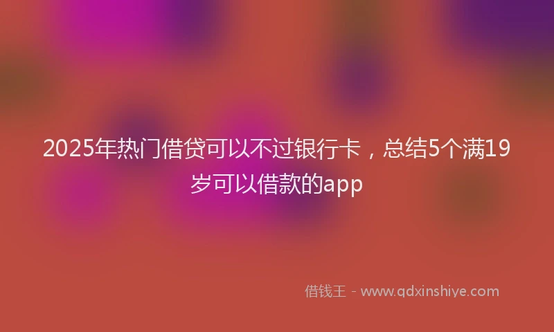 2025年热门借贷可以不过银行卡，总结5个满19岁可以借款的app