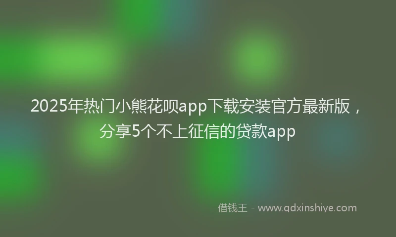 2025年热门小熊花呗app下载安装官方最新版，分享5个不上征信的贷款app