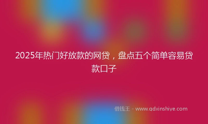 2025年热门好放款的网贷，盘点五个简单容易贷款口子