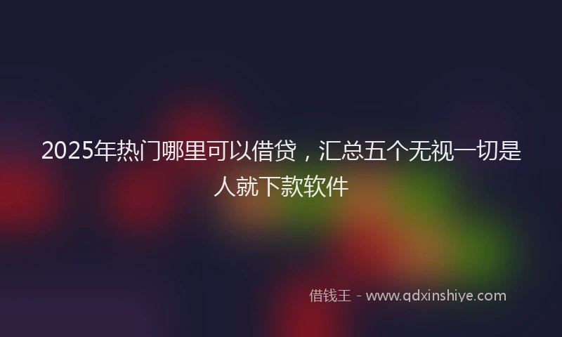 2025年热门哪里可以借贷，汇总五个无视一切是人就下款软件