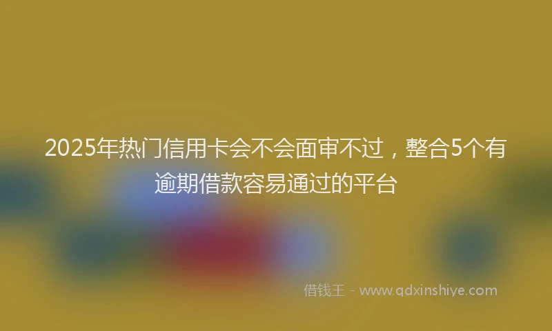 2025年热门信用卡会不会面审不过，整合5个有逾期借款容易通过的平台