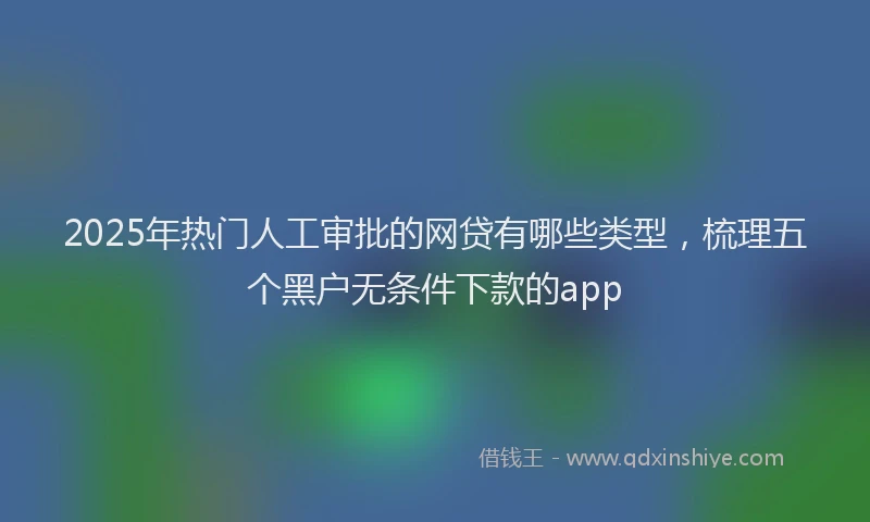 2025年热门人工审批的网贷有哪些类型，梳理五个黑户无条件下款的app